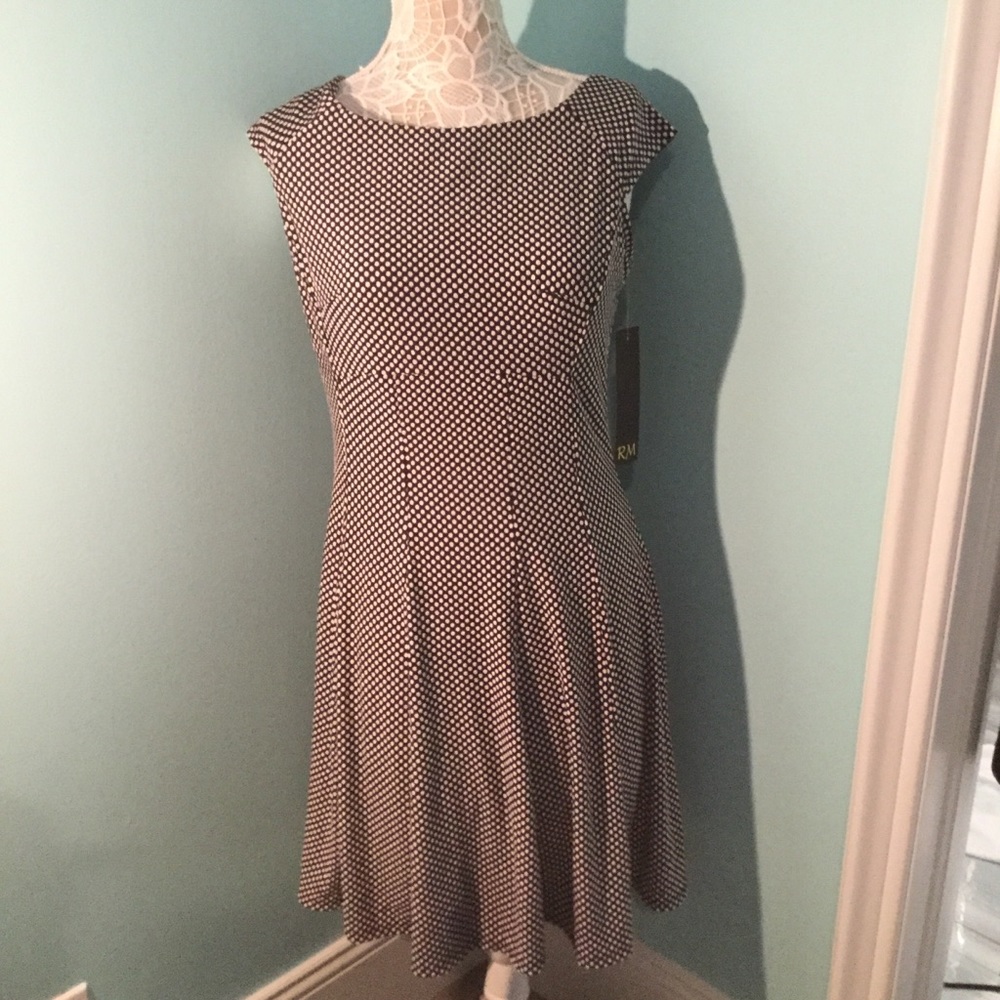 Black and white polkadot dress